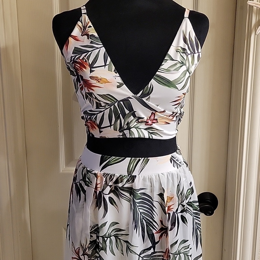 Tropical Floral Maxi Dress 2 Piece NWT - Picture 6 of 15